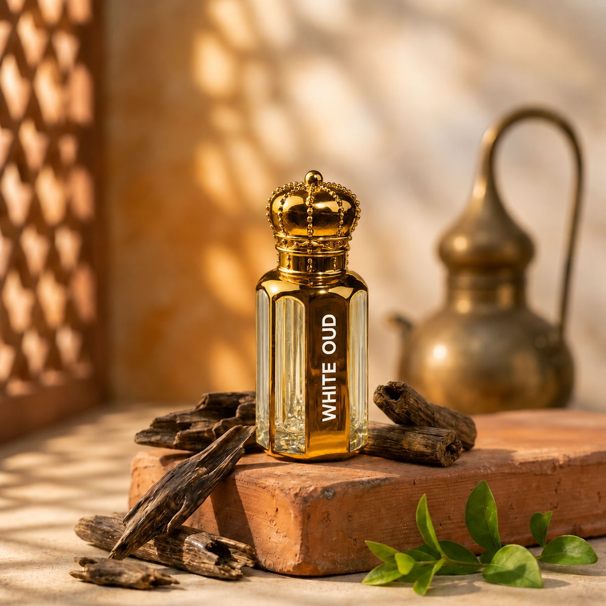 Kannauj White Oud Attar | Long Lasting Alcohol-Free Perfume Oil | Premium Roll-On for Men & Women | 6ml